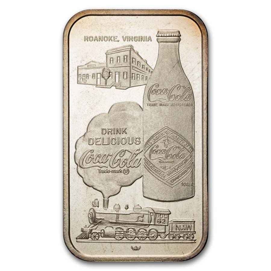 1 oz Silver Bar - Coca Cola (Roanoke, VA)
