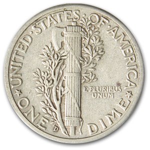 1944-D Mercury Dime AU
