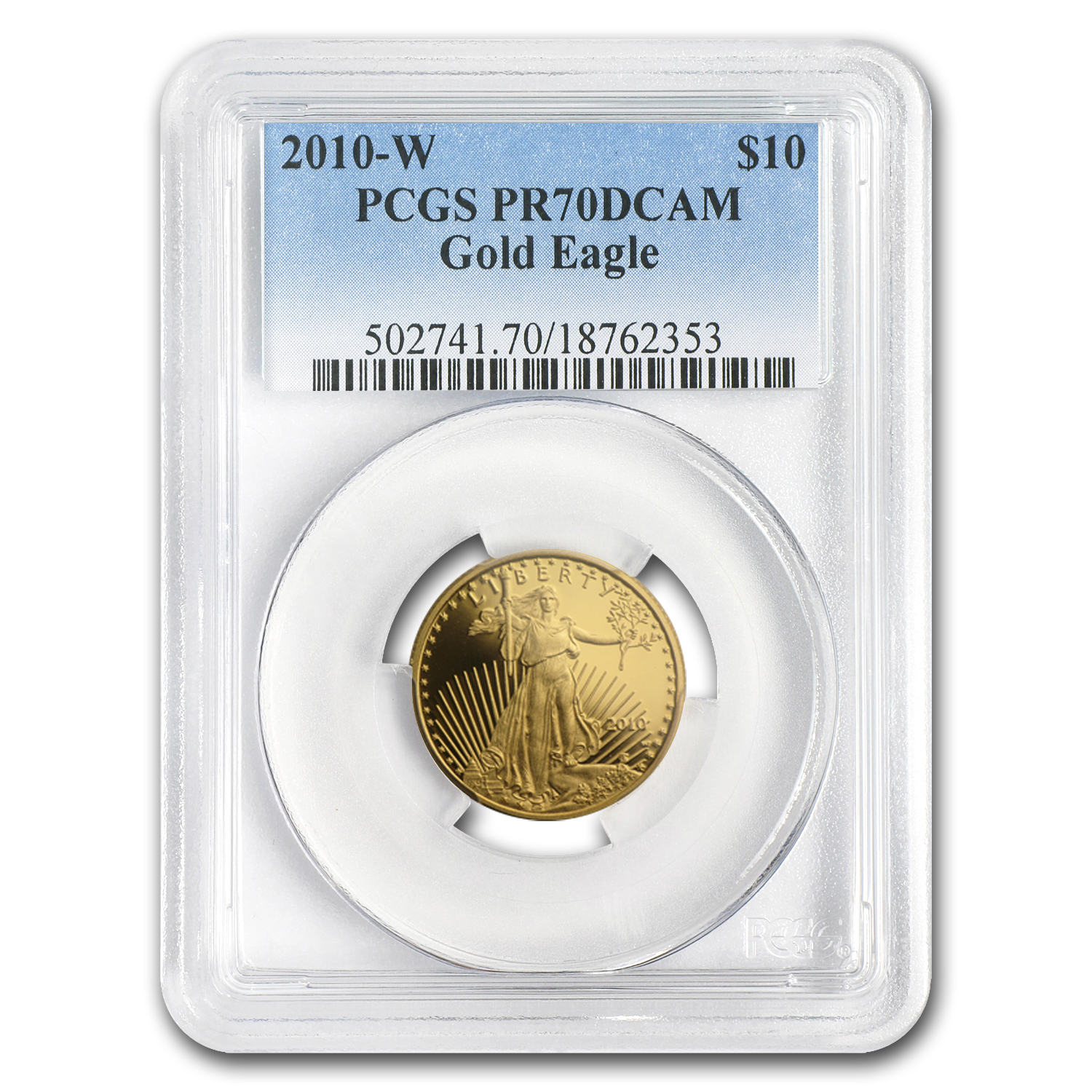 2010-W 1/4 oz Proof American Gold Eagle PR-70 DCAM PCGS