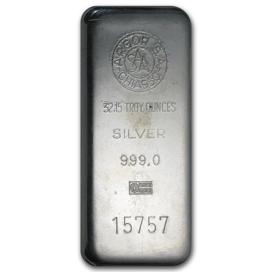 1 kilo Silver Bar - Argor S. A. Chiasso