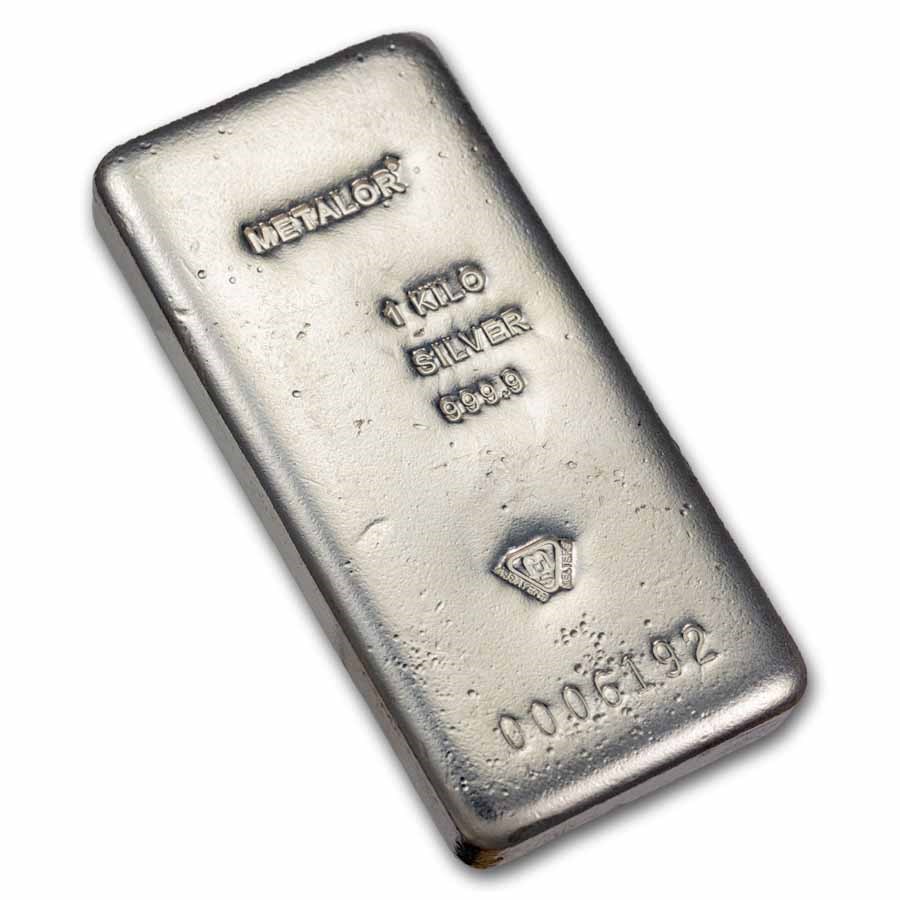 1 kilo Silver Bar - Metalor SA