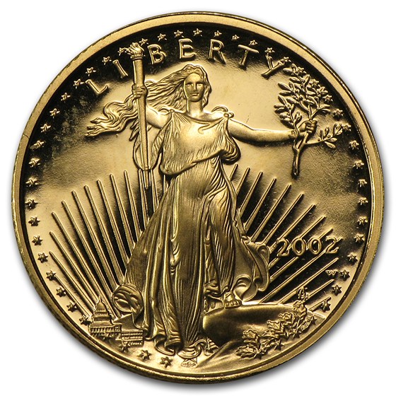 2002-W 1/10 oz Proof American Gold Eagle (w/Box &amp; COA)