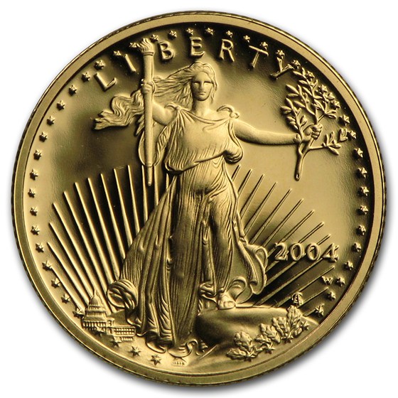 2004-W 1/10 oz Proof American Gold Eagle (w/Box &amp; COA)