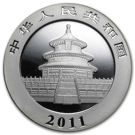 2011 China 1 oz Silver Panda BU (In Capsule)