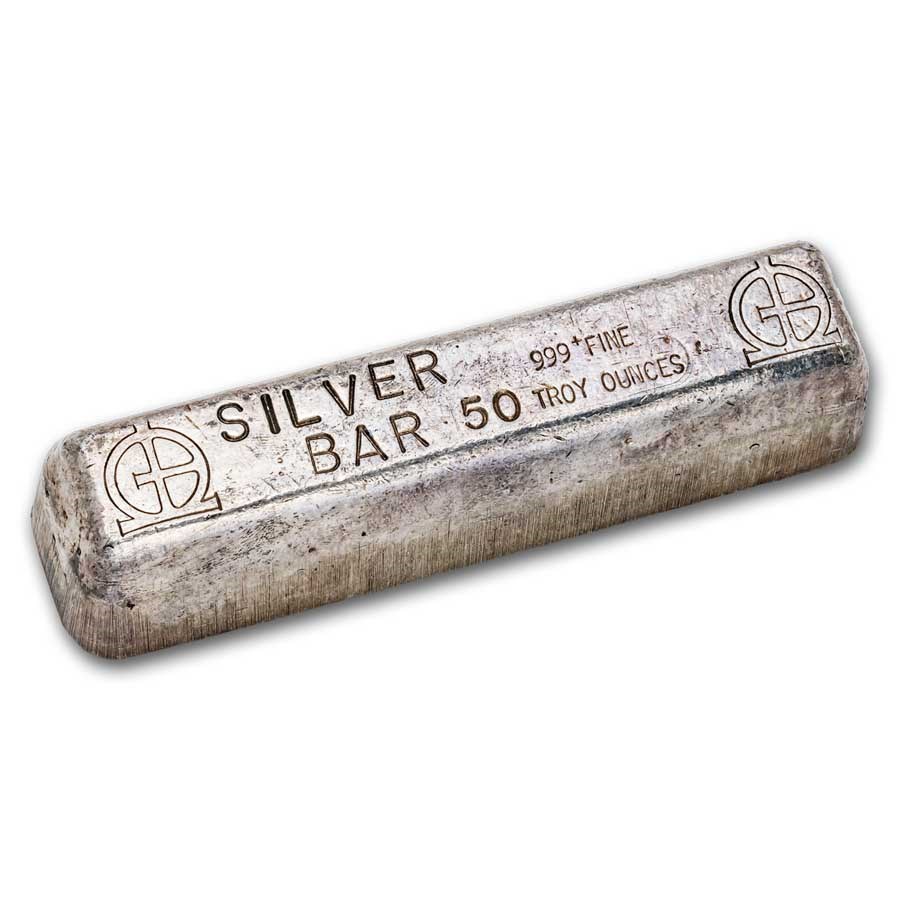 50 oz Silver Bar - Omega M & B Mining