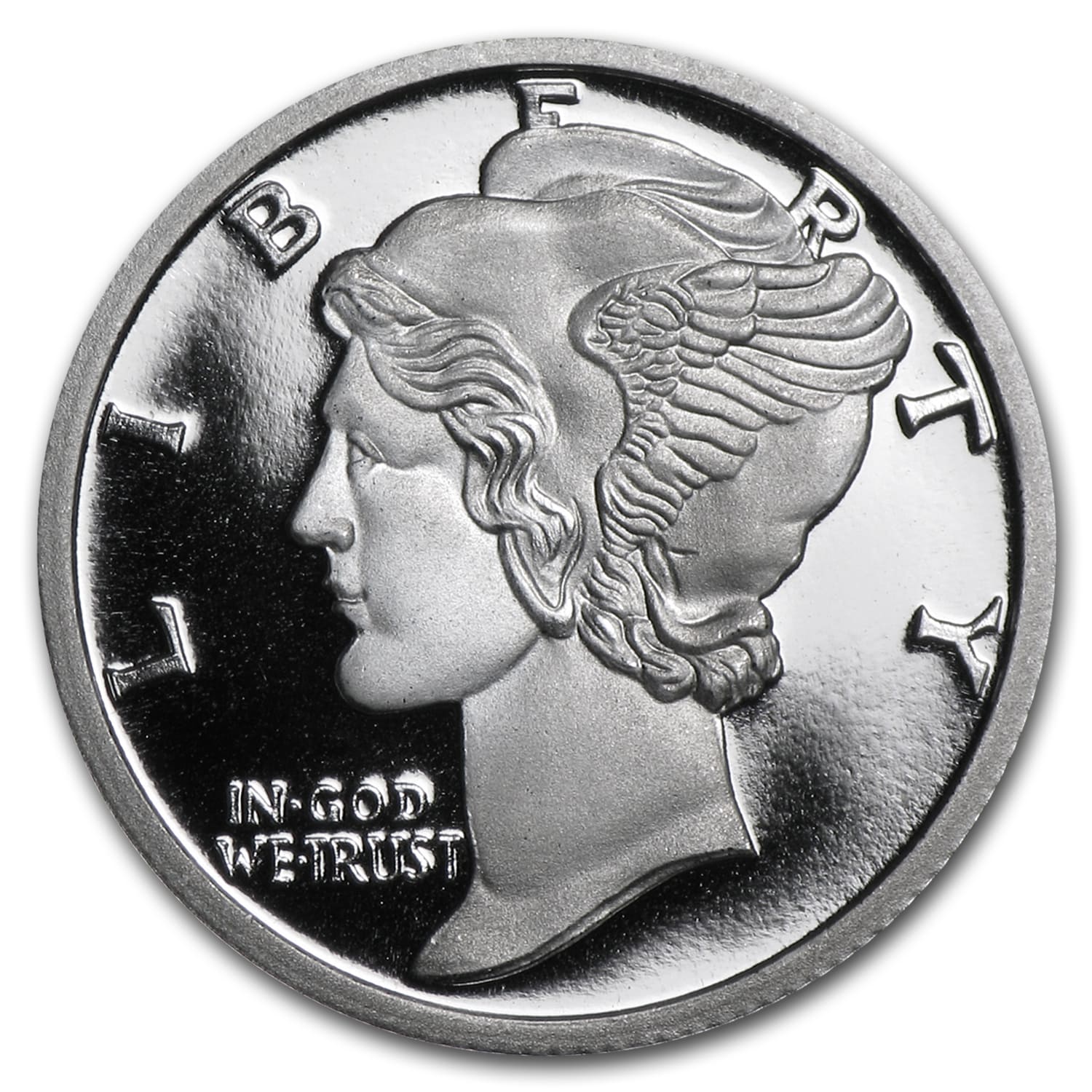 1/10 oz Silver Round - APMEX (Mercury Dime) 1/10 oz Silver Round - APMEX (Mercury Dime)