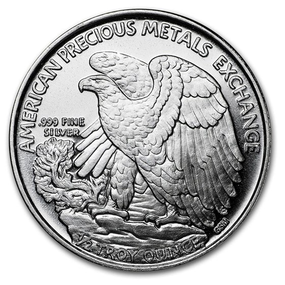 1/2 oz Silver Round - APMEX (Walking Liberty Half-Dollar)