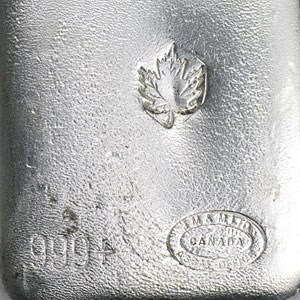 1 kilo Silver Bar - Johnson Matthey & Mallory (Maple Leaf)