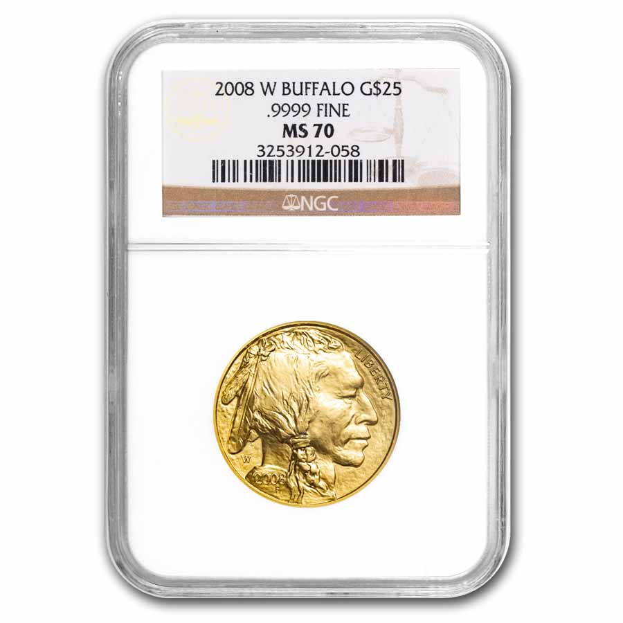 2008-W 1/2 oz Gold Buffalo MS-70 NGC