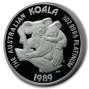 1989 Australia 1/2 oz Proof Platinum Koala