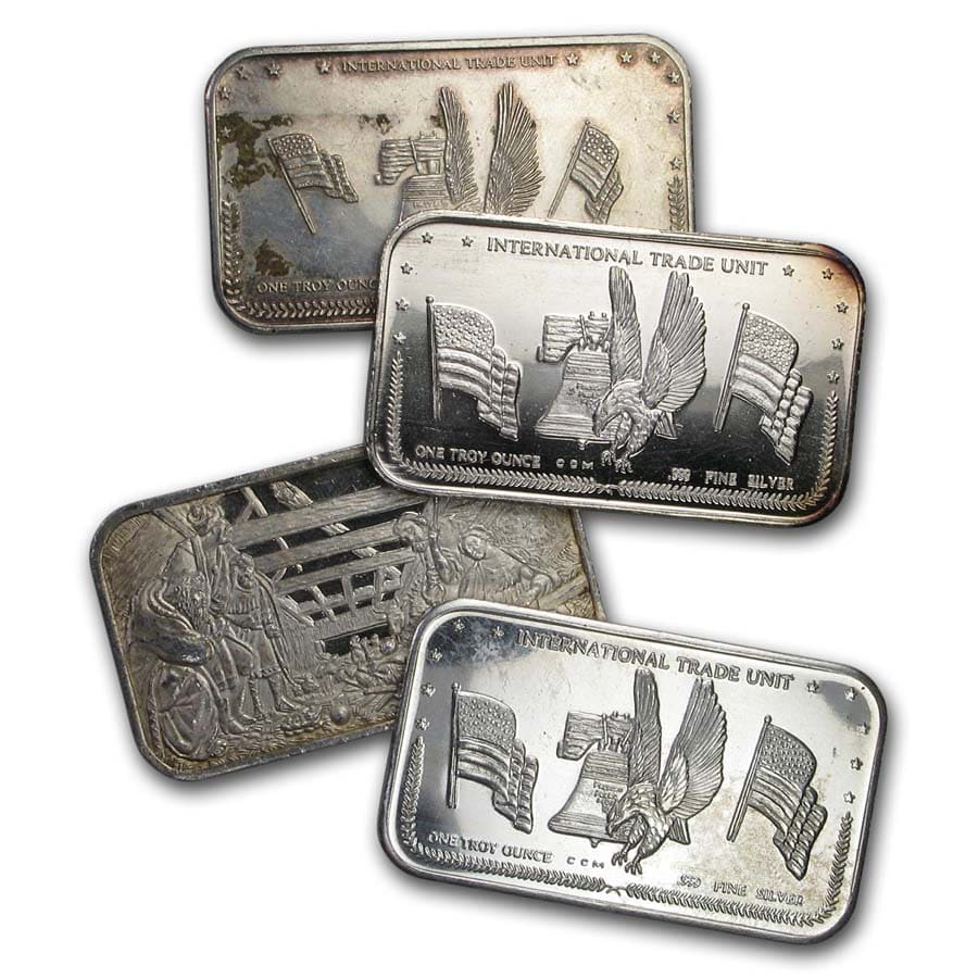 1 oz Silver Art Bar - California Crown Mint (Random Motif)