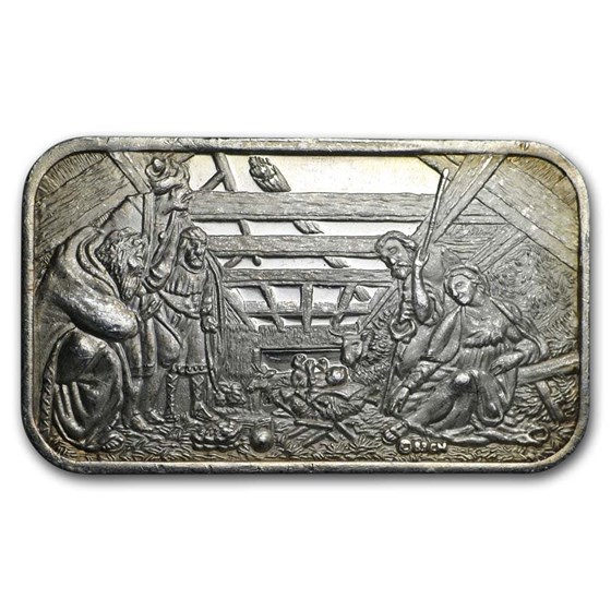 1 oz Silver Art Bar - California Crown Mint (Random Motif)