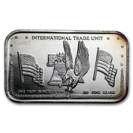 1 oz Silver Art Bar - California Crown Mint (Random Motif)