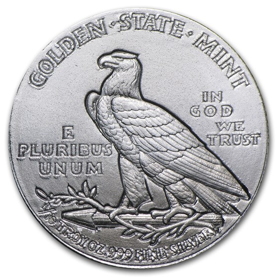 1/10 oz Silver Round - Incuse Indian