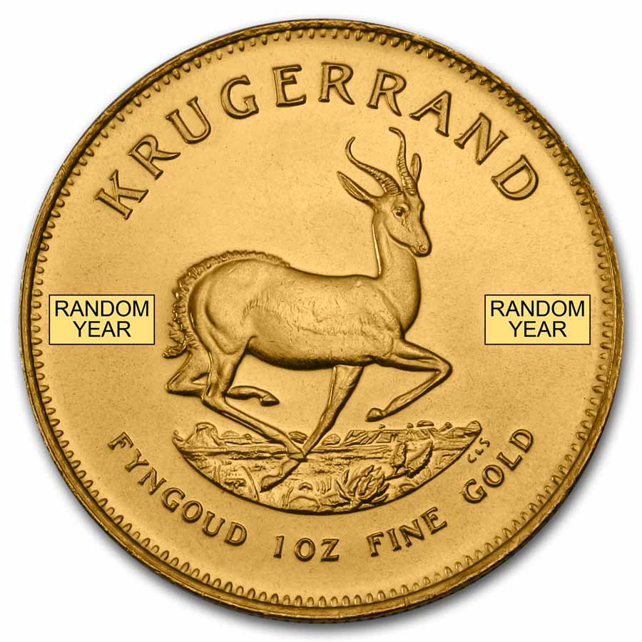 South African 1 oz Gold Krugerrand Coin BU (Random Year) South African 1 oz Gold Krugerrand Coin BU (Random Year)