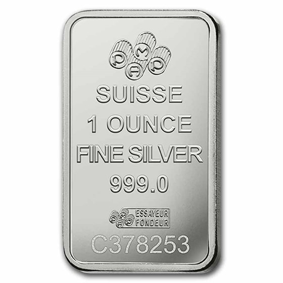 1 oz Silver Bar - PAMP Lady Fortuna (In Assay)
