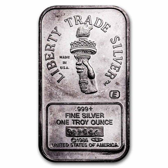 1 oz Silver Bar - Engelhard (Statue of Liberty, MTB)