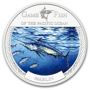 2009 1 oz Silver Game Fish of the Pacific Ocean (Marlin)