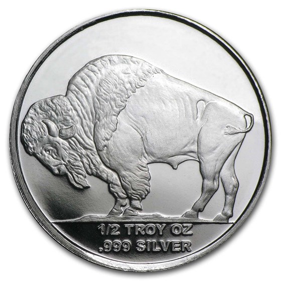 1/2 oz Silver Round - Buffalo
