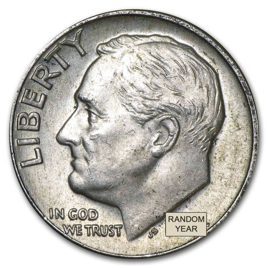 90% Silver Roosevelt Dimes $500 Face Value Bag