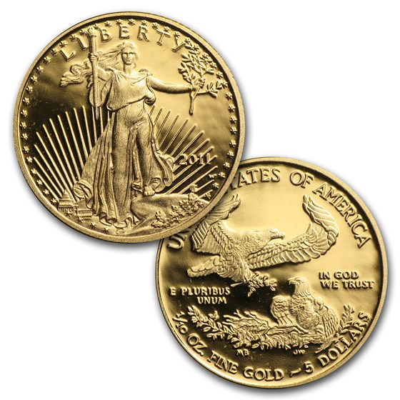 2011-W 4-Coin Proof American Gold Eagle Set (w/Box &amp; COA)