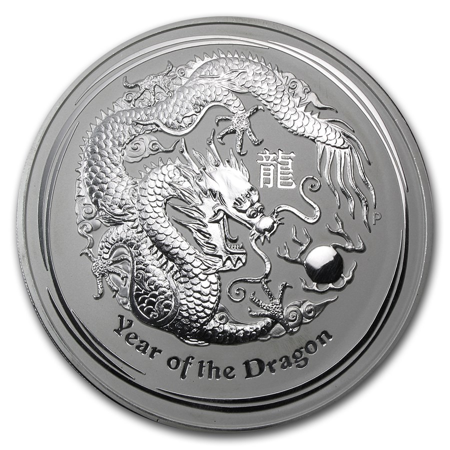 2012 Australia 1 kilo Silver Year of the Dragon BU