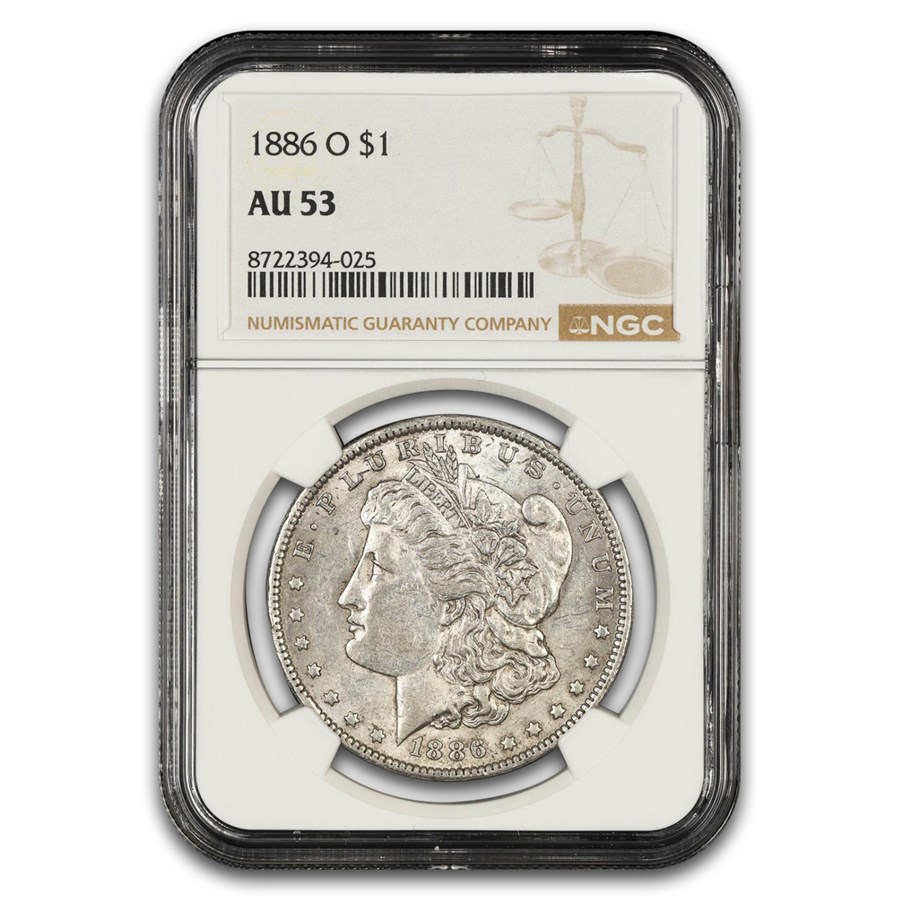 1886-O Morgan Dollar AU-53 NGC