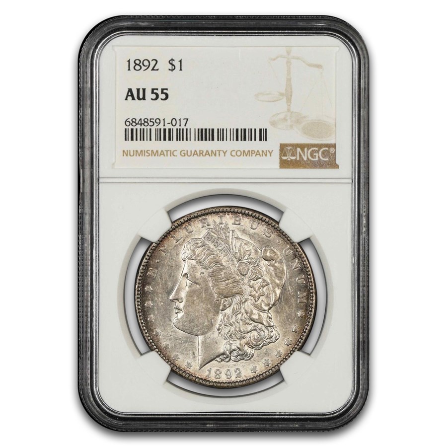 1892 Morgan Dollar AU-55 NGC
