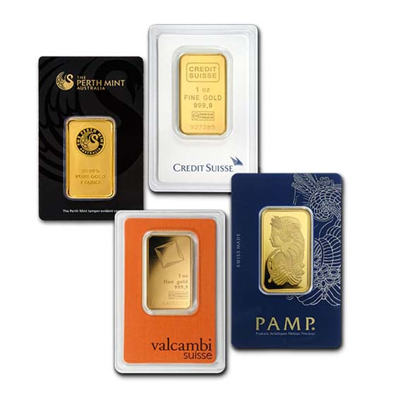1 oz Gold Bar - Brand Name (w/Assay Card) 1 oz Gold Bar - Brand Name (w/Assay Card)