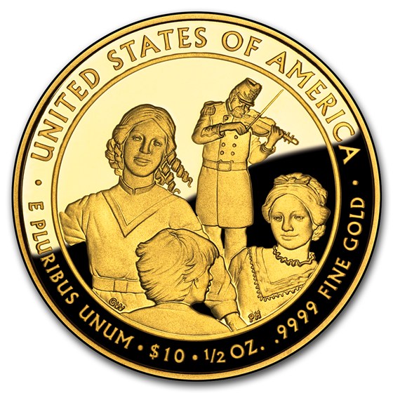 2011-W 1/2 oz Proof Gold Eliza Johnson (w/Box &amp; COA)