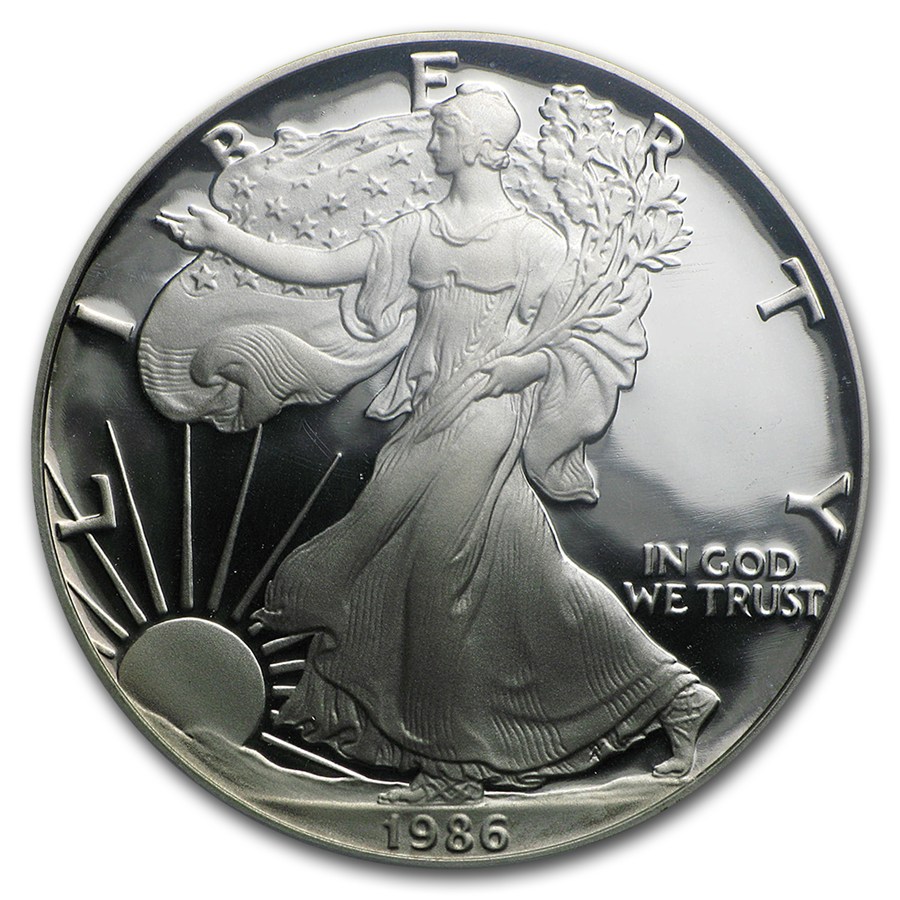 1986-S Proof American Silver Eagle PR-70 PCGS