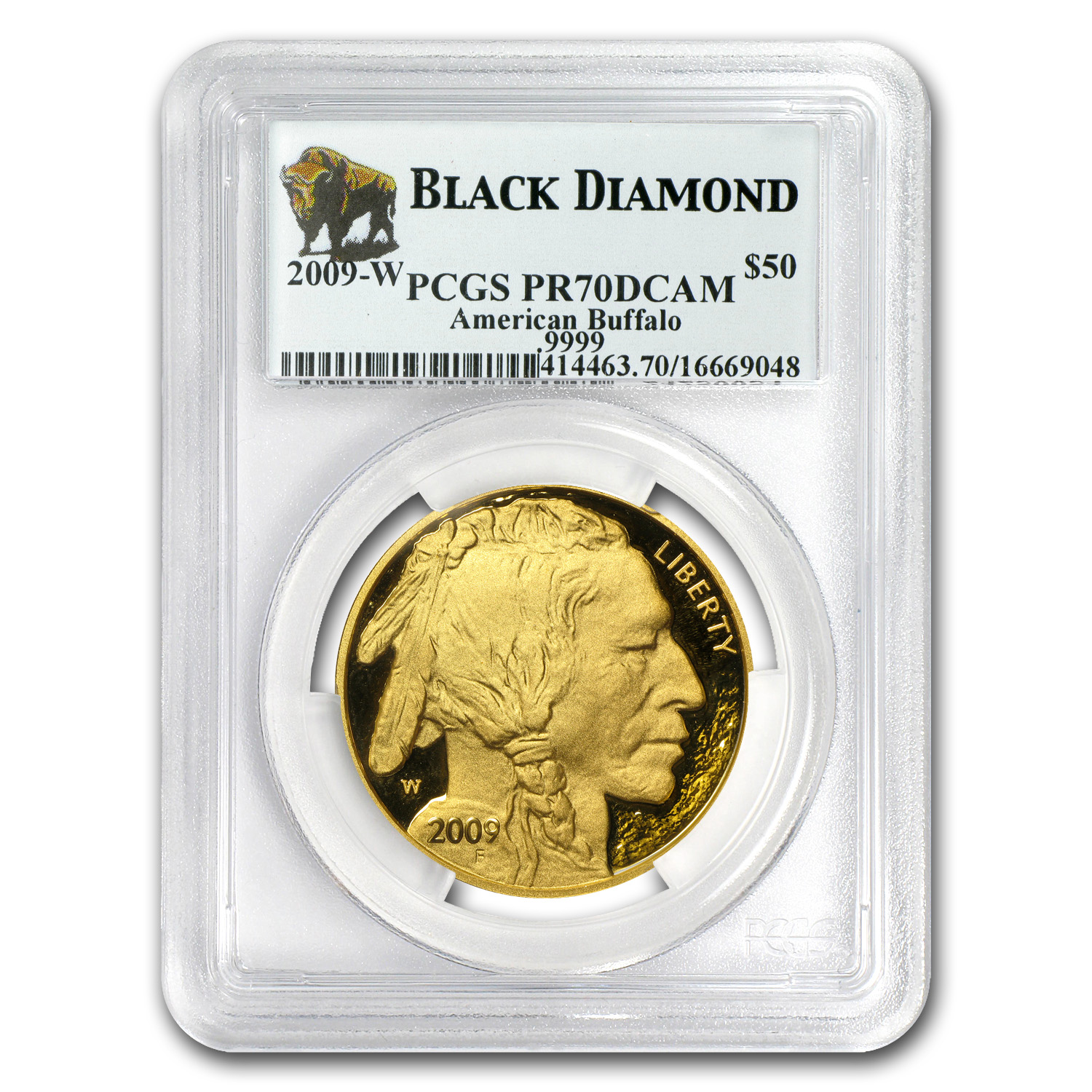 2009-W 1 oz Proof Gold Buffalo PR-70 PCGS (Black Diamond)