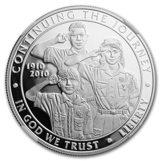 2010-P Boy Scouts Centennial $1 Silver Commem PF-70 NGC