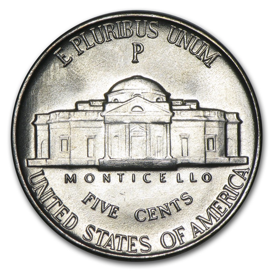 1942-P Silver Wartime Jefferson Nickel BU