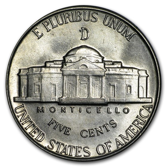 1943-D Silver Wartime Jefferson Nickel BU