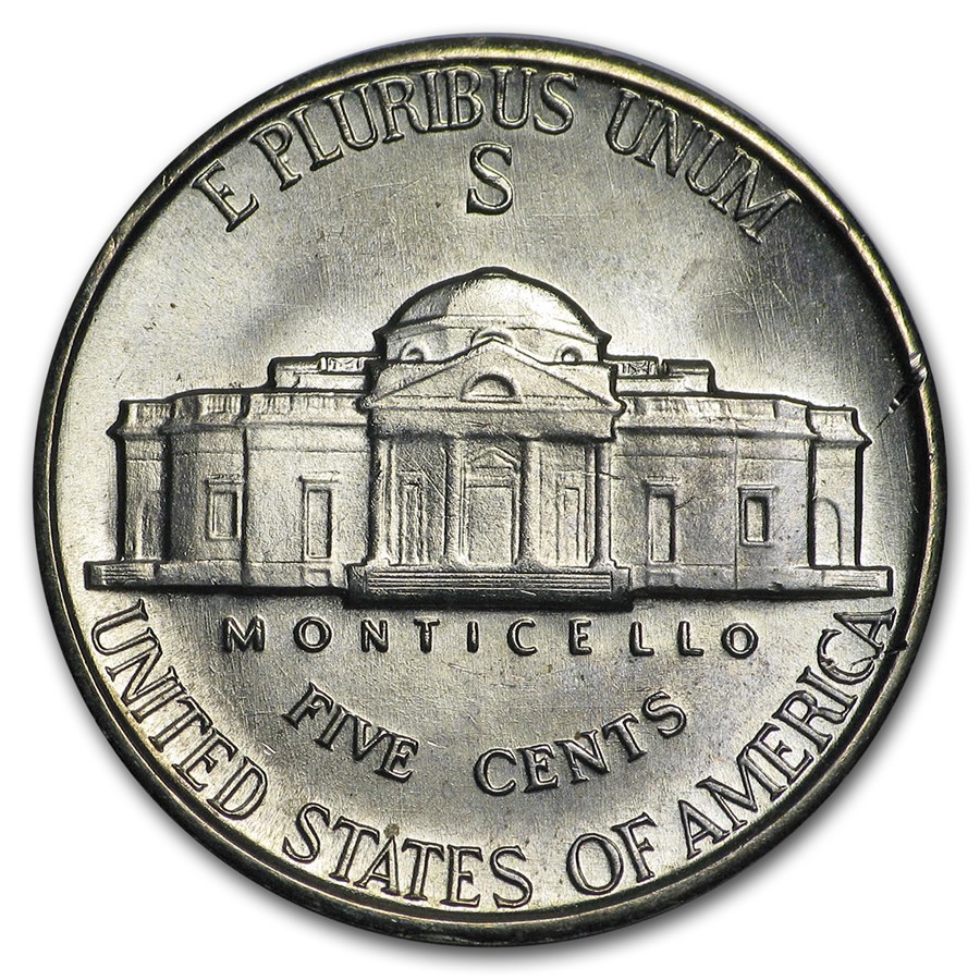 1943-S Silver Wartime Jefferson Nickel BU