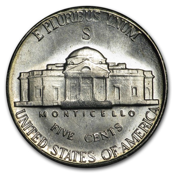 1944-S Silver Wartime Jefferson Nickel BU