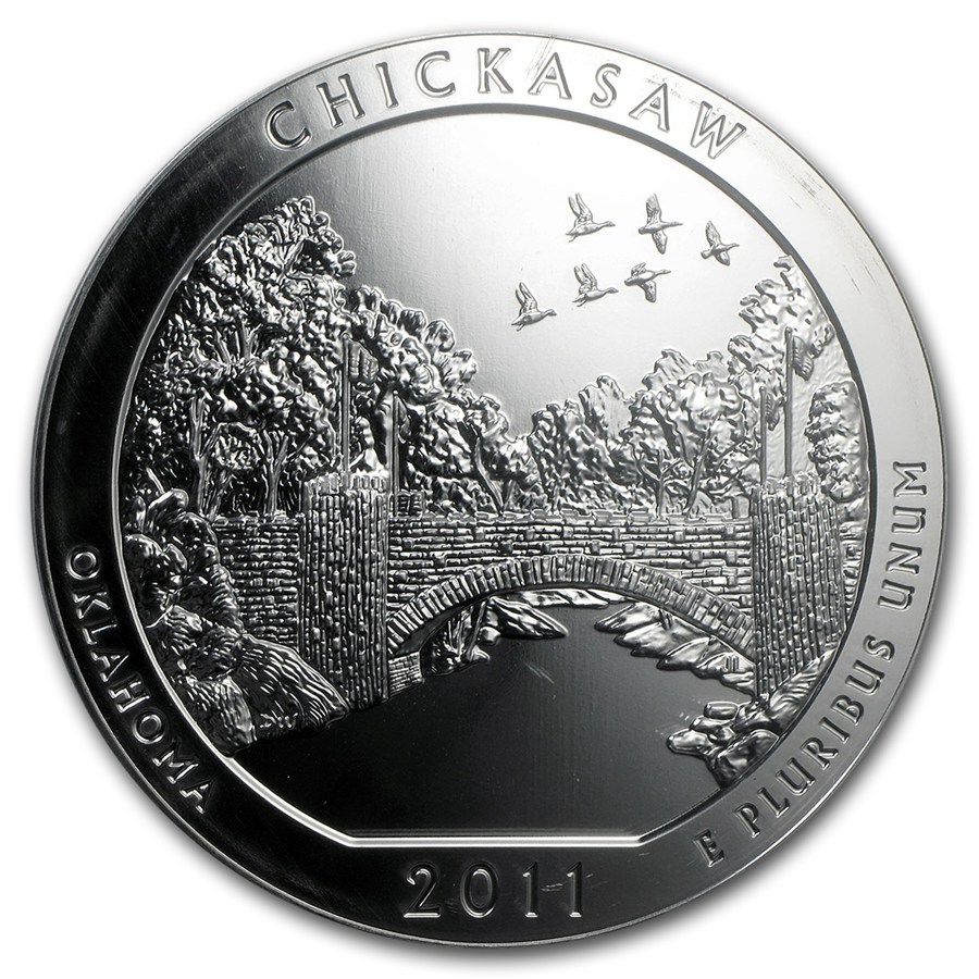 2011 5 oz Silver ATB Chickasaw MS-69 DMPL PCGS (FirstStrike®)