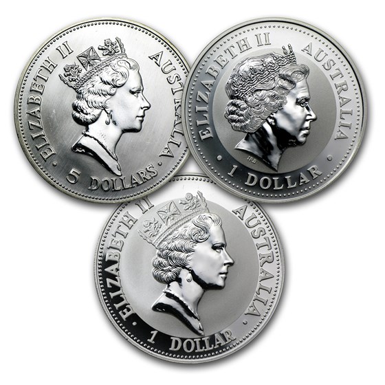 Australia 1 oz Silver Kookaburra BU (Random Year) Abrasions