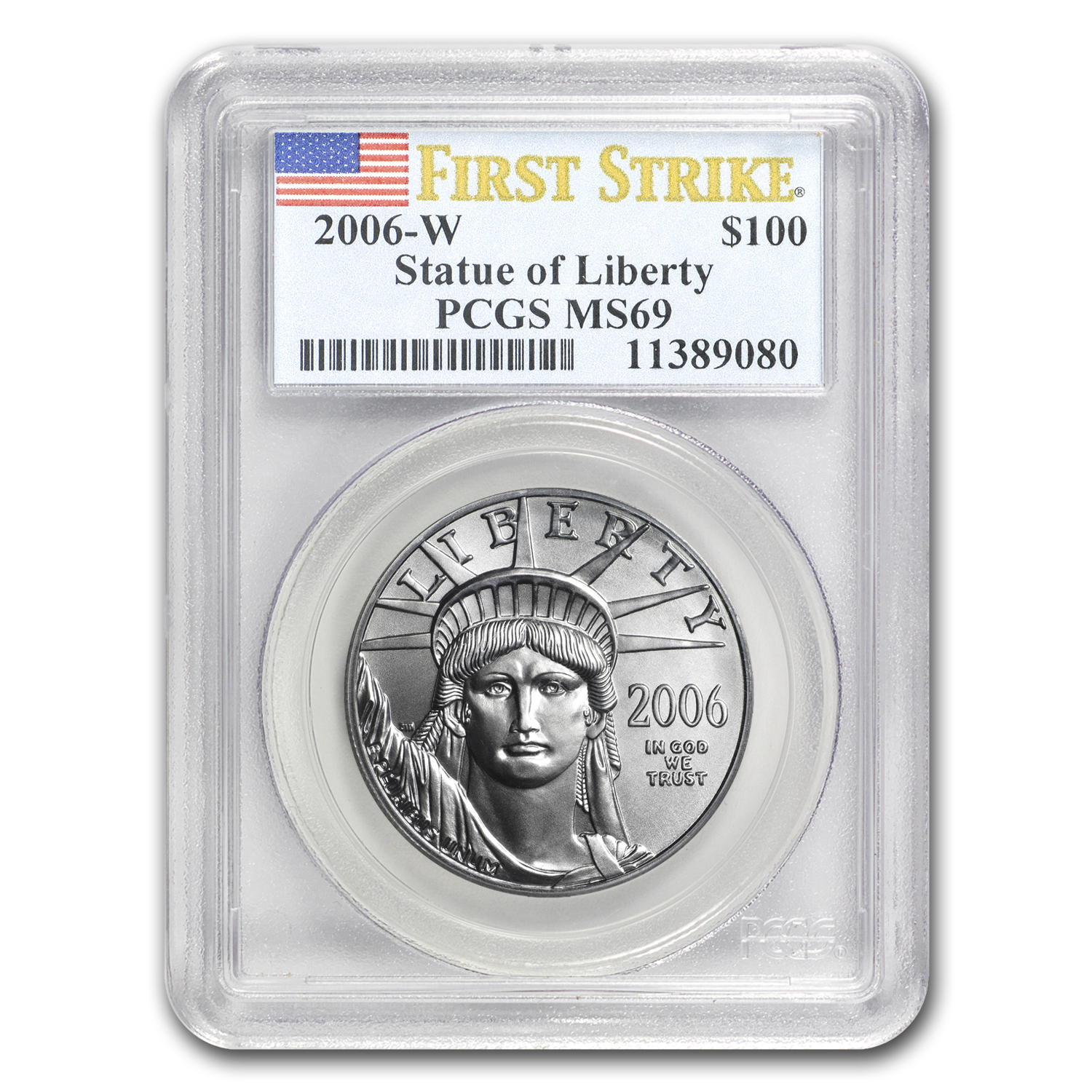 2006-W 1 oz Burnished American Platinum Eagle MS-69 PCGS (FS®)