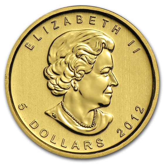 2012 Canada 1/10 oz Gold Maple Leaf BU