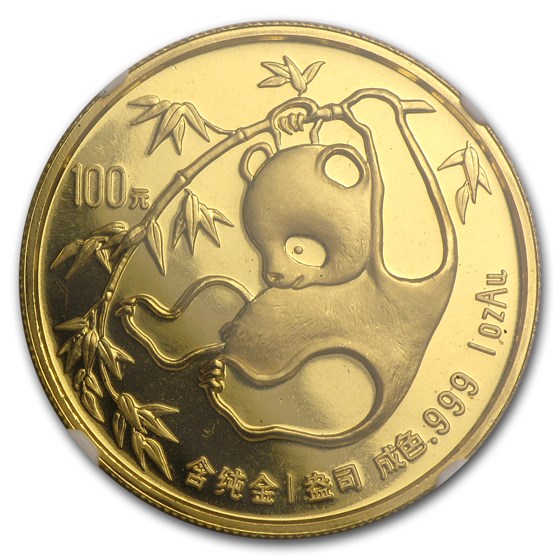 1985 China 1 oz Gold Panda MS-68 NGC
