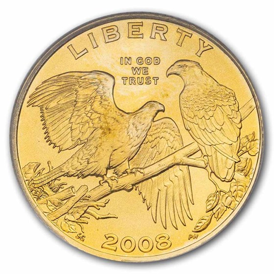 2008-W Gold $5 Commem Bald Eagle MS-70 PCGS