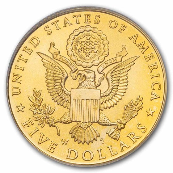 2008-W Gold $5 Commem Bald Eagle MS-70 PCGS