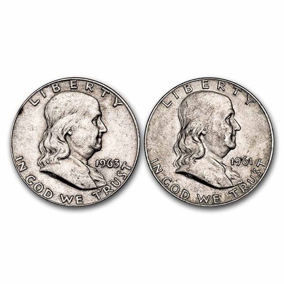 $1.00 Face Value 90% Franklin Halves Avg Circ $1.00 Face Value 90% Franklin Halves Avg Circ