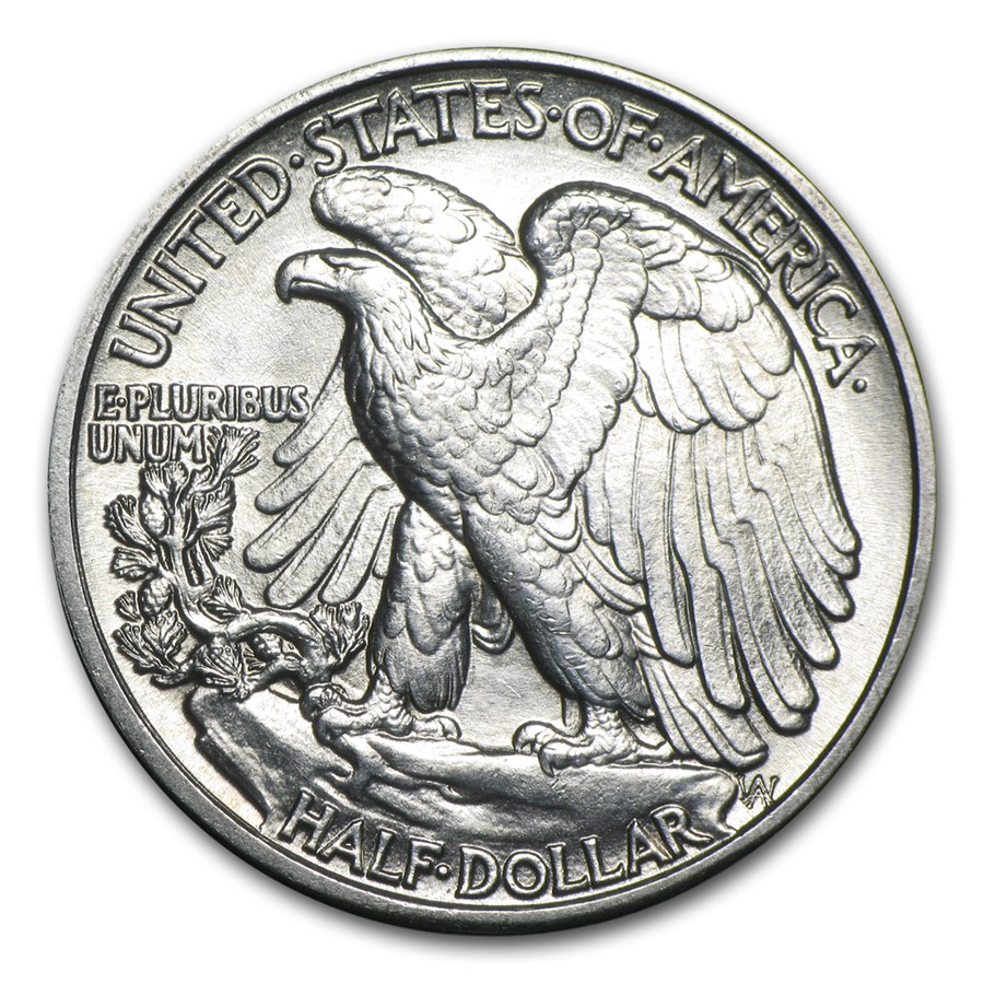 90% Silver Walking Liberty Halves $10 20-Coin Roll BU