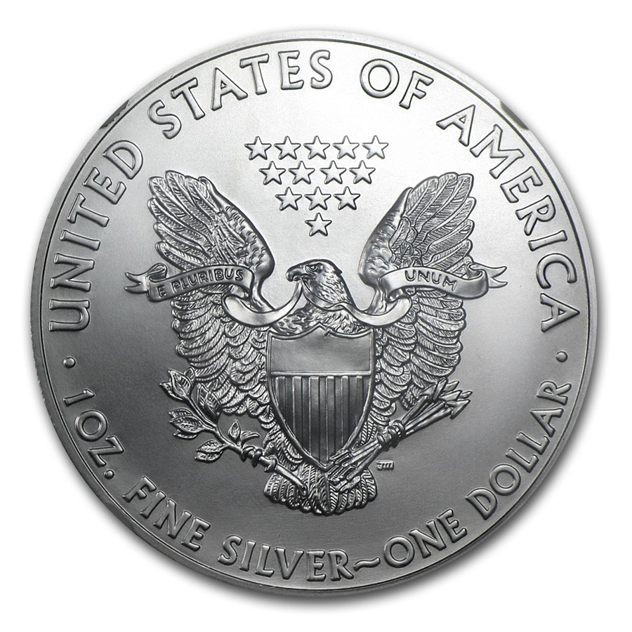 2011 (S) American Silver Eagle MS-70 NGC (ER, Blue Label)