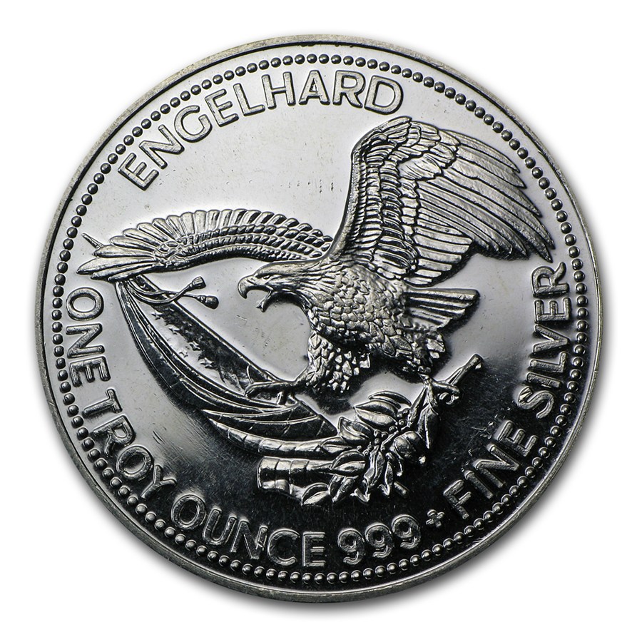 1984 1 oz Silver Round - Engelhard Prospector (Eagle Reverse)