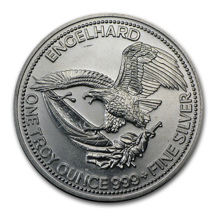 1985 1 oz Silver Round - Engelhard Prospector (Eagle Reverse)