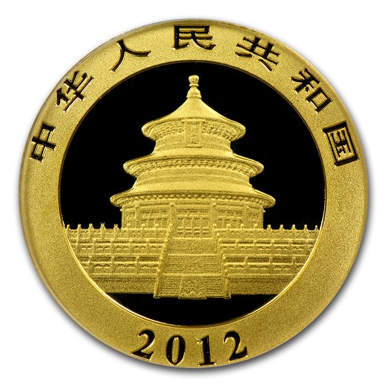 2012 China 1/10 oz Gold Panda MS-70 PCGS